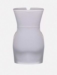 White Strapless Mini Dress