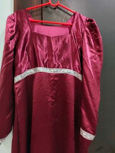 Burgundy Empire Waist Dress