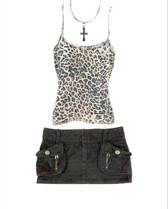 Leopard Print Tank & Mini Skirt Set