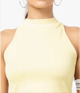 Yellow Ribbed Tank Top