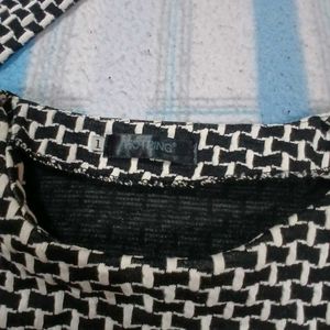 Black &amp; White Print Dress