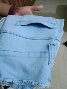 Baby Blue Jeans. Flexible Fabric Jean Material