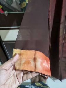 Brown Synthetic Party Wear Kurta