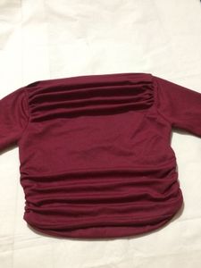 Korean Drop Shoulders Crop Top
