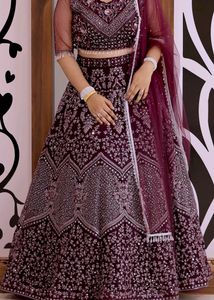 Heavy Designer Bridal Lehanga With Stones & Beads