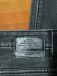 Cantabil Men Grey Slimfit Medium Fade Jeans