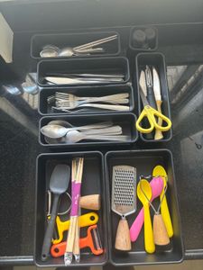 Black Plastic Organizers (Set)