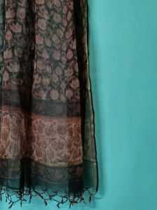Kota Doria Dupatta in Vanaspati print✨