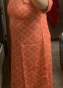 Front Slit Angrakha Kurti With Pants