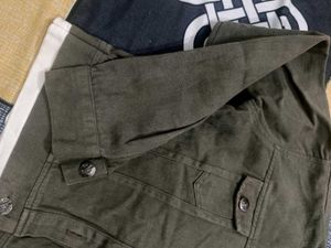 Olive Green Crop Jacket