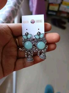Beautiful oxidise silver jhumkas Earrings (pack 4)