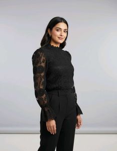 Elegant Black Lace Top