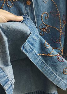 Bead Work Denim Jacket Aka Shirt