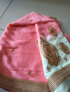 New Saree With Unstitched Blouse piece
