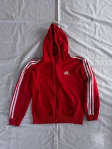 Red Adidas Zipper Hoodie