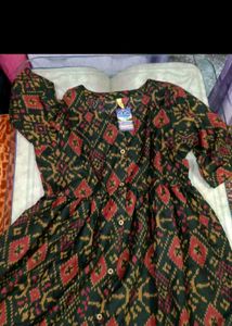 Ikkat Print Dress/Kurta