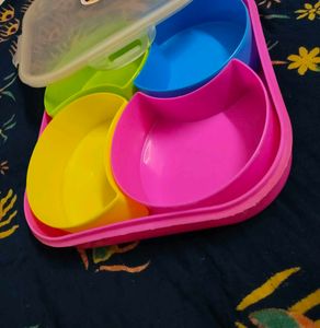 Snack Set Clip Box Airtight Serving Tray