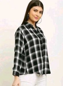 Black&amp;White Check Shirt For Women
