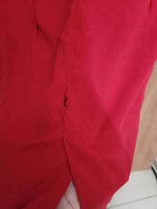 Shoppers Stop Red Solid Dress SIZE M