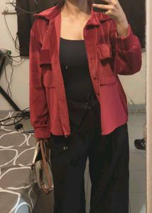 Red Velvet Overshirt