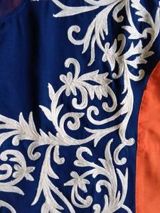 Elegant Blue &amp; Orange Kurta