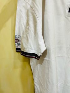 White Collar Tshirt For Men