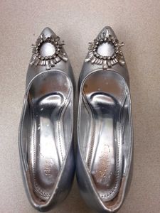 Stepping Embellished Heeled Pumps