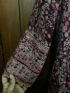 Party Wear Anarkali Set With Side Slit