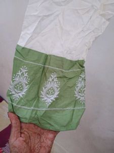 Green Embroidered Kurta set