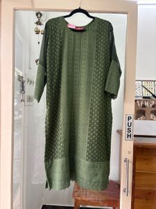 Chikan Green Kurta