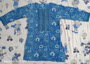 Blue Floral Print Tunic