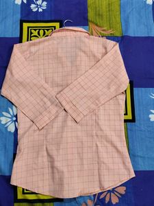 Light Pink Formal Check Shirt