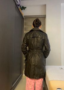 Korean Pintresty Coffee Brown Leather Jacket