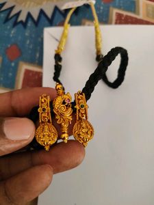 Elegant Black Thread Necklace