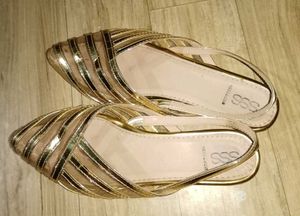 Gold Flats Sandals
