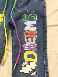 Girls 'Dream' Denim Joggers
