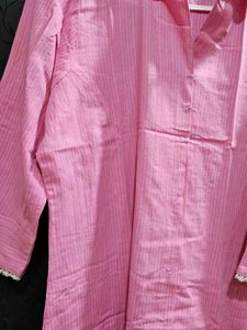 Pink Striped Kurta