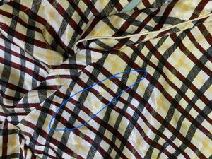 Satin Checked Button-Down Nightie Xxl