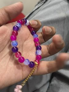 Colorful Beaded Charm Bracelet