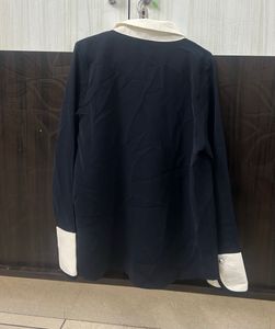 korean Chic Navy blue shirt😍
