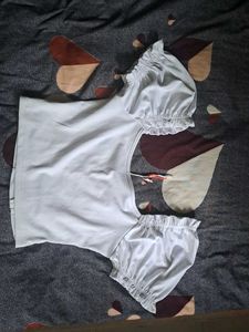 White URBANIC Soft Girl Core Top