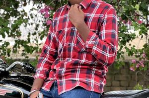 Red Plaid Flannel Shirt [AMIRI]