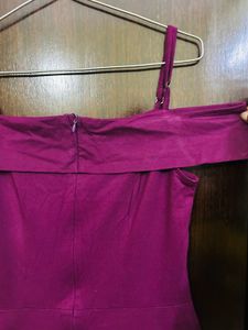 Purple Fit &amp; Flare Dress