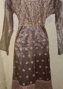 Unsteached Elegant Embroidered Ethnic Gown