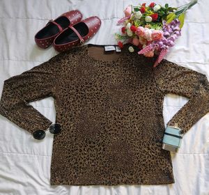 Vintage Animal Print Top party to