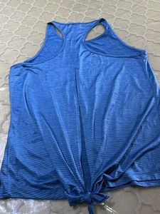 Asics Blue With White Lines Tank Top