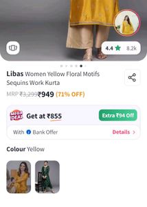 Elegant Yellow Kurta by Libas