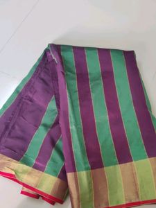 Cotton Silk Saree With Stitched Blouse