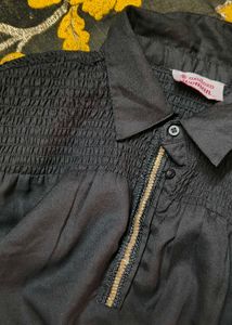 Long Sleeve Black Tunic Top