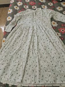 Bird Print Cotton Dress